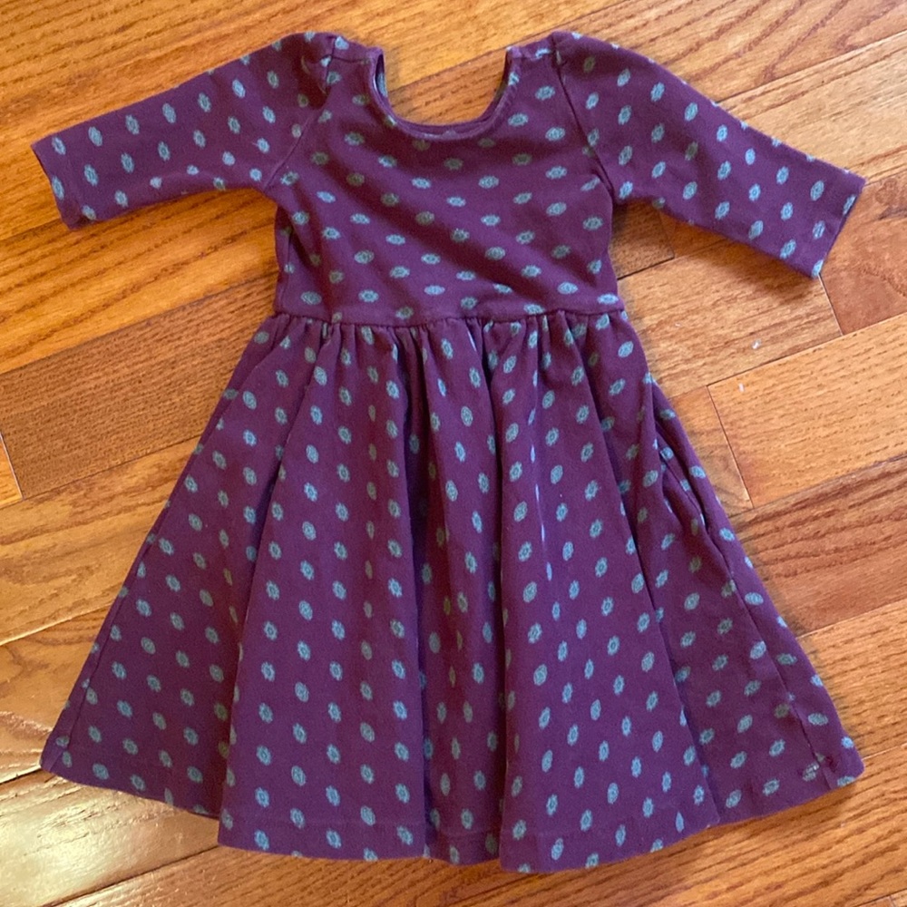 Lorraine & Co Maroon Twirl Dress with POCKETS!